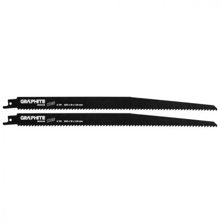 Graphite orrfűrészlapok, hcs, 300x19x1.25mm, 6Tpi (2db/csomag).