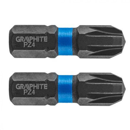 Graphite torziós ütvecsavarozó bit PZ4x25mm, (2db/csomag)