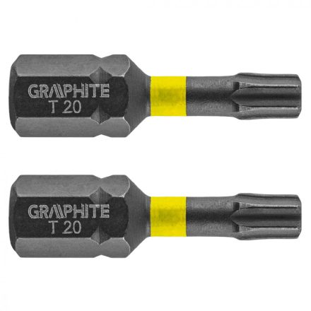 Graphite torziós ütvecsavarozó bit Tx20x25mm, (2db/csomag)