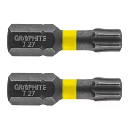   Graphite torziós ütvecsavarozó bit Tx27x25mm, (2db/csomag)