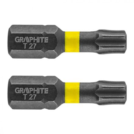 Graphite torziós ütvecsavarozó bit Tx27x25mm, (2db/csomag)