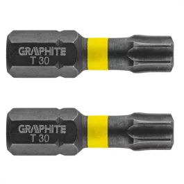   Graphite torziós ütvecsavarozó bit Tx30x25mm, (2db/csomag)