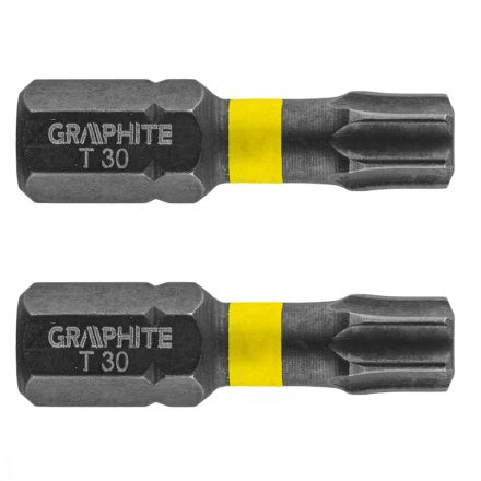 Graphite torziós ütvecsavarozó bit Tx30x25mm, (2db/csomag)