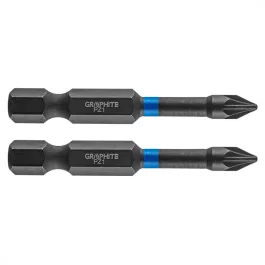 Graphite torziós ütvecsavarozó bit PZ1x50mm, (2db/csomag)