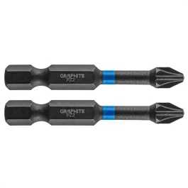 Graphite torziós ütvecsavarozó bit PZ2x50mm, (2db/csomag)