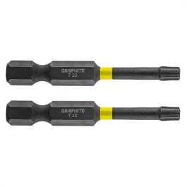   Graphite torziós ütvecsavarozó bit Tx20x50mm, (2db/csomag)