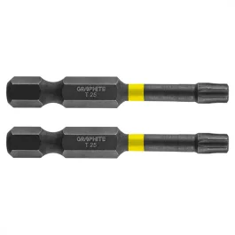   Graphite torziós ütvecsavarozó bit Tx25x50mm, (2db/csomag)