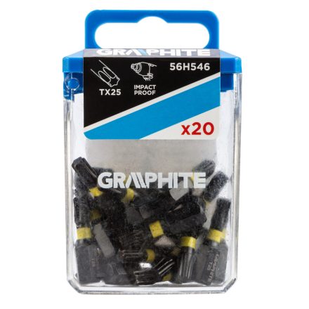 Graphite torziós ütvecsavarozó bit TX25x25mm (20db/csomag)