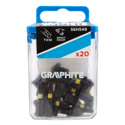 Graphite torziós ütvecsavarozó bit TX10x25mm (20db/csomag)