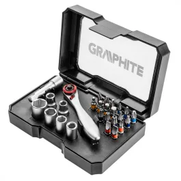   Graphite behajtóhegy és dugókulcs készlet (26db/készlet)