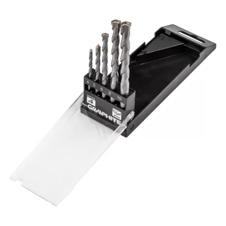 Graphite betonfúró készlet, hengeres szárú, 4-10mm (5db/készlet) 