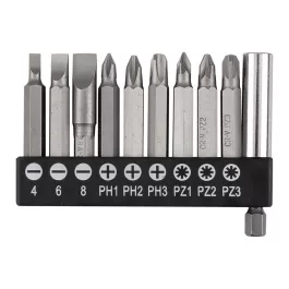   Graphite csavarhúzó bitkészlet mágneses szárral 50mm (10db/készlet) 