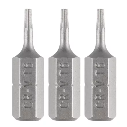 Graphite csavarhúzó bit T6 25mm (3db/csomag) 