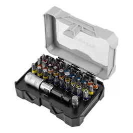   Graphite csavarhúzó bitkészlet 25mm, mágneses szárral műanyag tokban (32db/készlet)