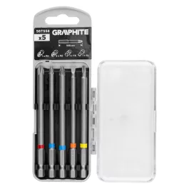   Graphite csavarhúzó bitkészlet 100mm műanyag tokban (5db/készlet)