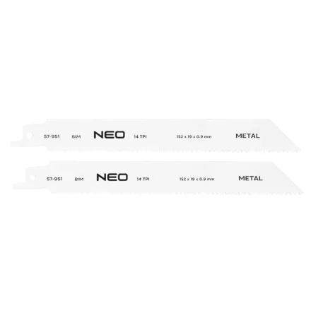 Neo orrfűrészlap 150mm, fém, INOX, fa, réz, műanyag, alu (2db/csomag)