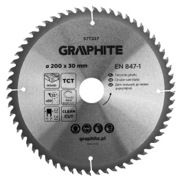   Graphite körfűrészlap, keményfém  fogakkal, 200 x 30mm, 60 fog