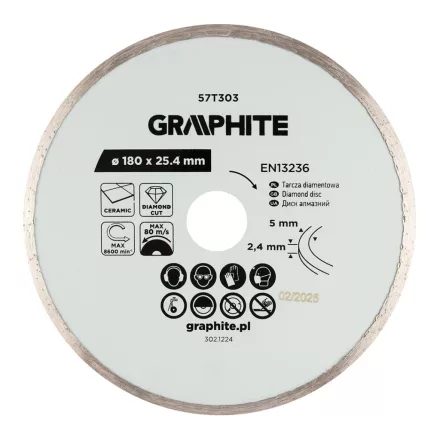 Graphite gyémánt vágókorong 180x25,4mm, vizes