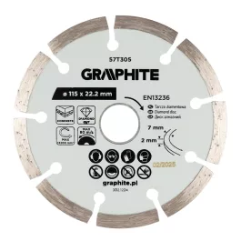  Graphite gyémánt vágókorong 115x22,2mm, szegmenses, száraz