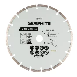   Graphite gyémánt vágókorong 230x22,2mm, szegmenses, száraz