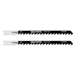   Graphite dekopírfűrészlap, U-befogó, HCS, 6TPI, 75/100mm, fa-rétegelt lemez (2db/csomag)