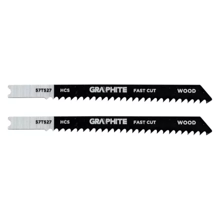 Graphite dekopírfűrészlap, U-befogó, HCS, 8TPI, 74/100mm, fa-rétegelt lemez (2db/csomag)