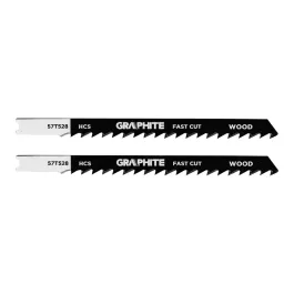   Graphite dekopírfűrészlap, U-befogó, HCS, 6TPI, 74/100mm, fa-rétegelt lemez (2db/csomag)