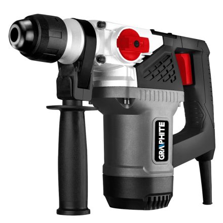 Graphite fúrókalapács vésőfunkcióval, SDS Plus, 900W, 4J, fogas tokmány, tartozékok, koffer