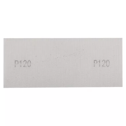 Graphite csiszolóháló fehér 115x280mm, fa, fém, műanyag, űveg, gipszkarton csiszoláshoz, P120