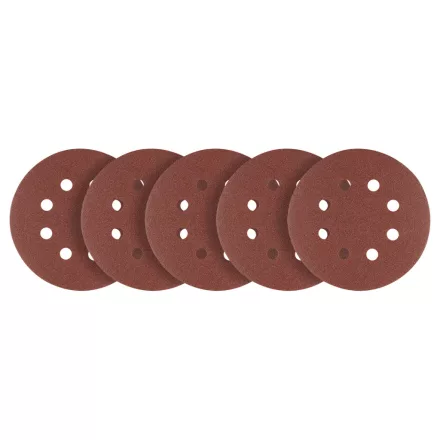 Graphite csiszolókorong tépőzáras 125mm, P180, 8 lyukkal, (5db/csomag)