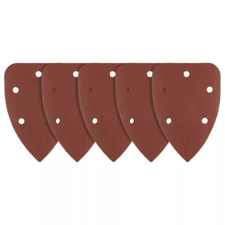 Graphite csiszolópapír tépőzáras deltacsiszolóhoz 98x140mm, P220, 5 lyukas (5db/csomag)