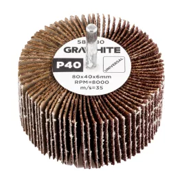 Graphite csapos csiszolókerék, 80x40x6mm, P40