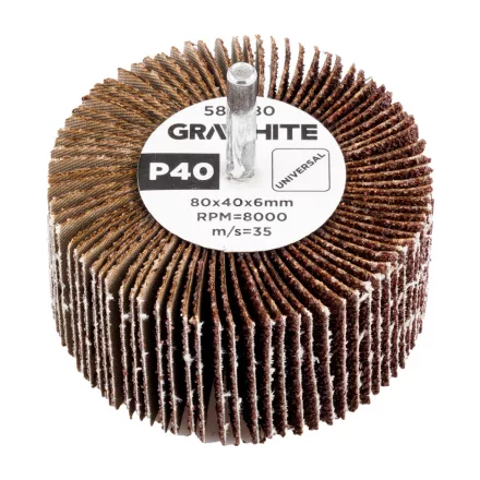 Graphite csapos csiszolókerék, 80x40x6mm, P40