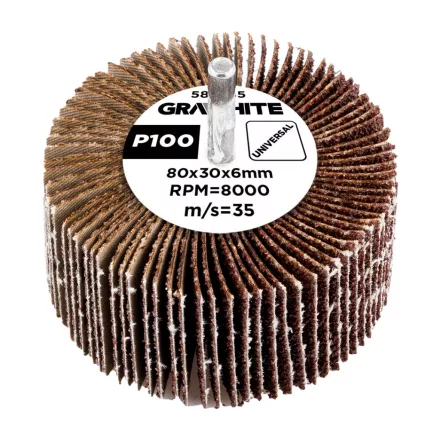 Graphite csapos csiszolókerék, 80x30x6mm, P100