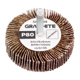 Graphite csapos csiszolókerék, 60x15x6mm, P80