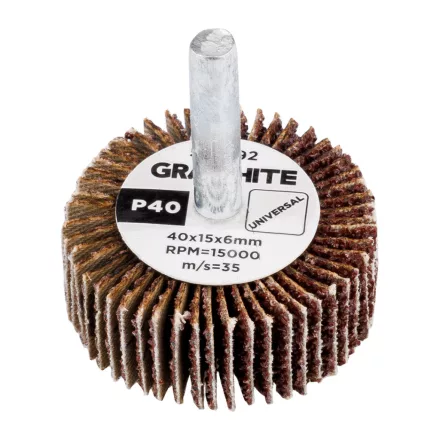 Graphite csapos csiszolókerék, 40x15x6mm, P40
