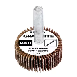 Graphite csapos csiszolókerék, 30x15x6mm, P40