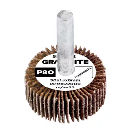 Graphite csapos csiszolókerék, 30x15x6mm, P80