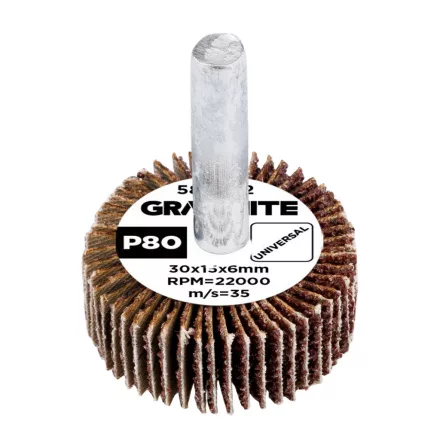 Graphite csapos csiszolókerék, 30x15x6mm, P80