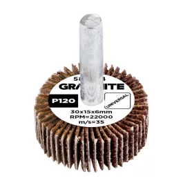 Graphite csapos csiszolókerék, 30x15x6mm, P120