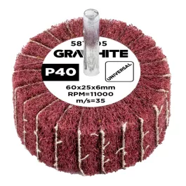 Graphite csapos csiszolókerék, 60x25x6mm, P40