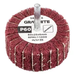 Graphite csapos csiszolókerék, 60x25x6mm, P60