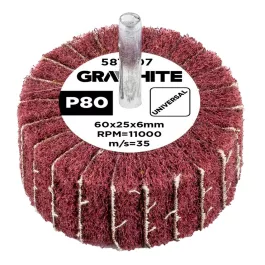 Graphite csapos csiszolókerék, 60x25x6mm, P80