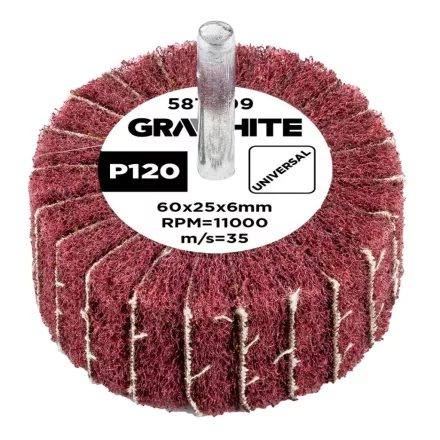 Graphite csapos csiszolókerék, 60x25x6mm, P120