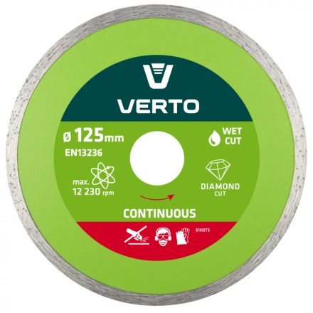 Verto gyémánt vágókorong 125mm vizes