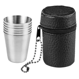 Neo kemping pohárkészlet, rozsdamentes,tokkal (6db/csomag)