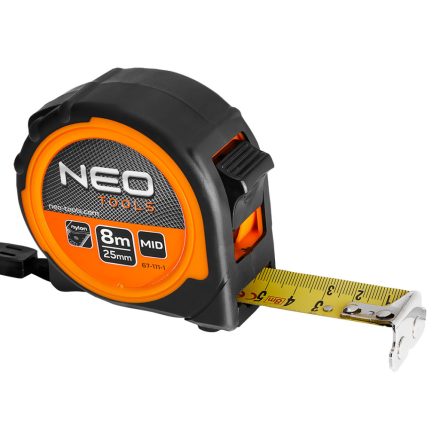 Neo mérőszalag 8m / 25mm, mágneses, dupla fékes