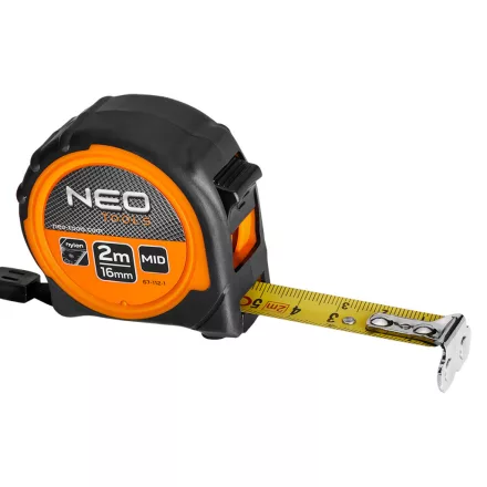 Neo mérőszalag 2m / 16mm, mágneses, dupla fékes