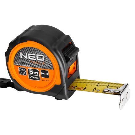 Neo mérőszalag 5m / 25mm, mágneses, dupla fékes