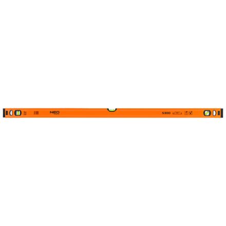 Neo vízmérték, alu, 3 libellás, S300, 120 cm